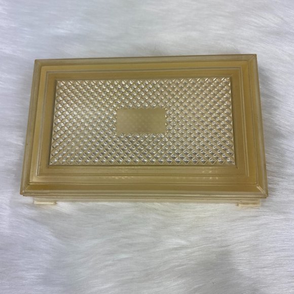 Vintage 50s Art Deco Plastic Trinket Jewelry Box